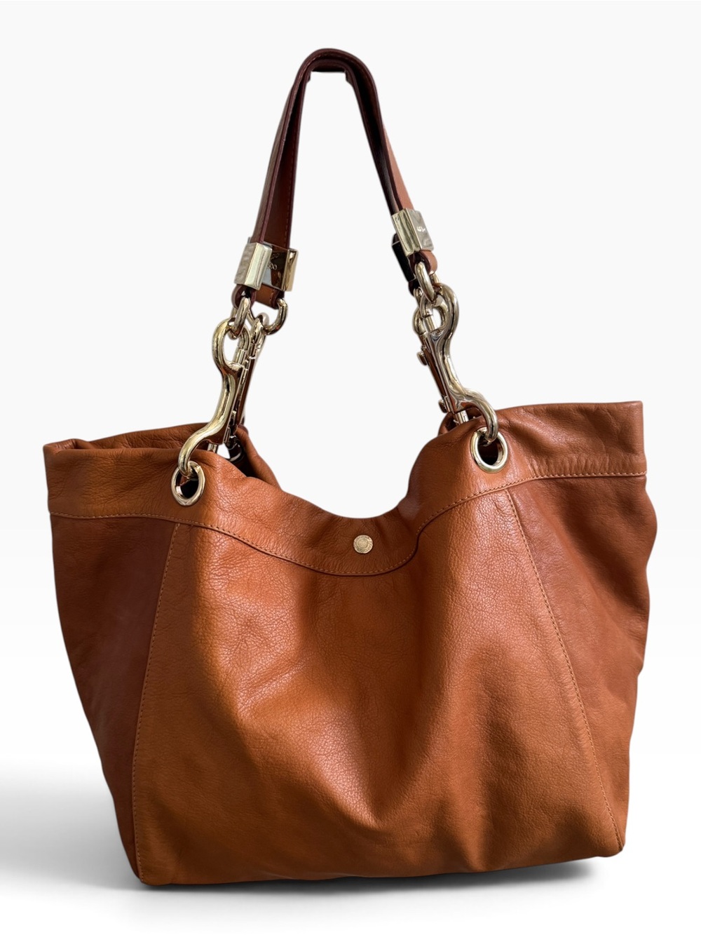 Jimmy Choo Lohla Jayne Leather Slouchy Multiway Tote Classic Tan/Brown